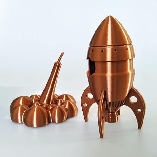 CC3D Silk Copper PLA 3D Printer Filament 1.75 mm 1KG 2.2LBS Spool 3D Printing Material Shine Silky Shiny Metallic Metal Copper PLA Filament thumbnail 3