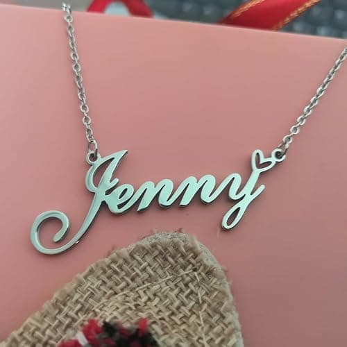 AQGS Custom Name Necklace Customized Personalized Plated Necklace for Mother Daughter Friendship Women Valentine's Day Christmas Birthday New Year Party thumbnail 3