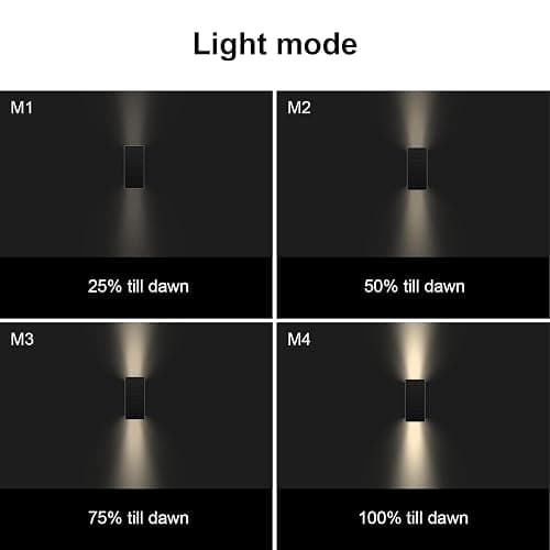 SOTTLOT Solar Outdoor Lights, 3000K 700LM Solar Wall Lights Outdoor Up and Down, Dimmable Solar Sconce Lights, IP65 Waterproof Outdoor Solar Lights for Yard Patio Garage Porch, 1pcs - 3000K - 1pcs thumbnail 3