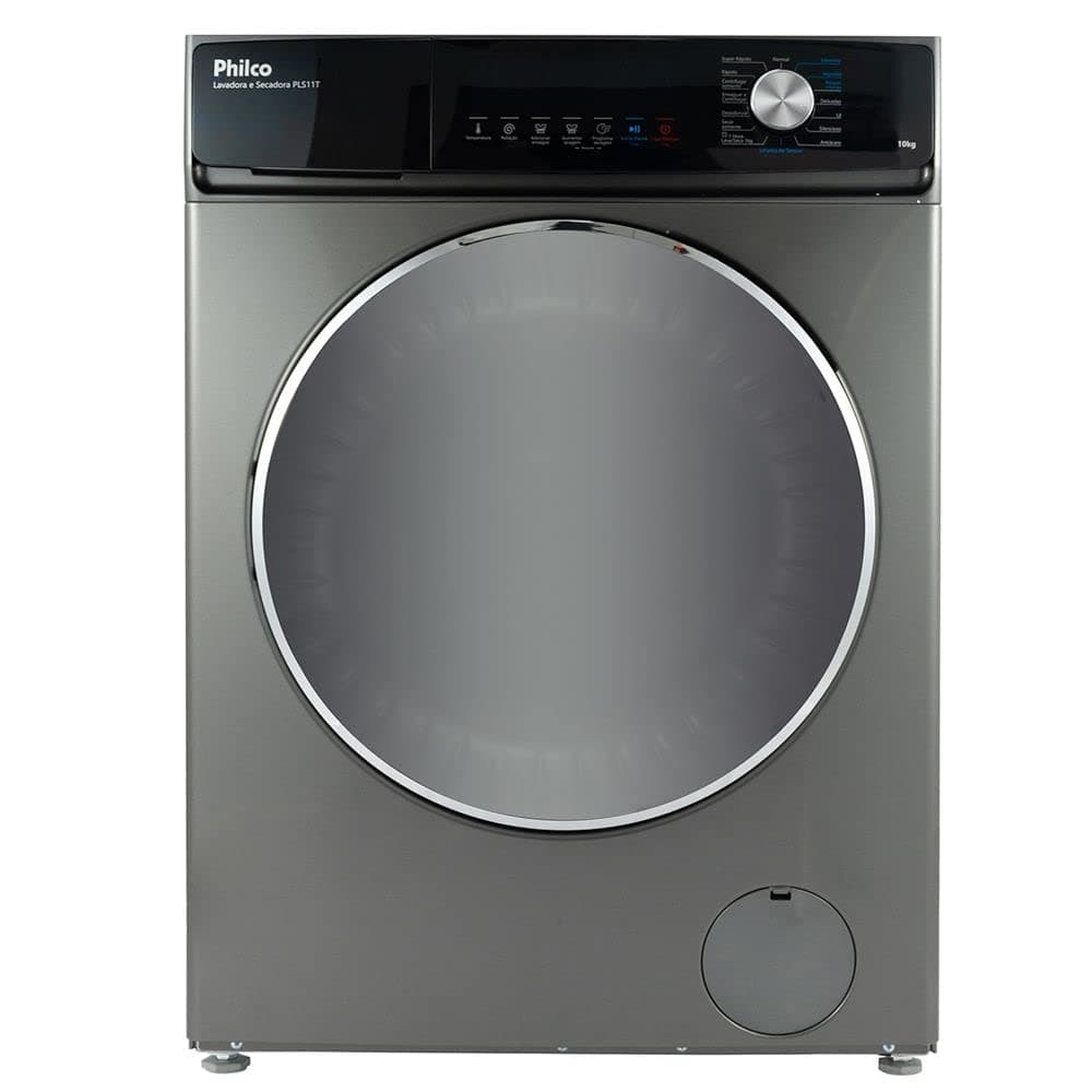 Lavadora e Secadora Philco 10kg Inverter PLS11T Titanium 220V - Image 1