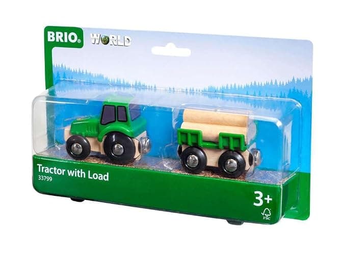 BRIO 33799 Traktor mit Holz-Anhänger thumbnail 4