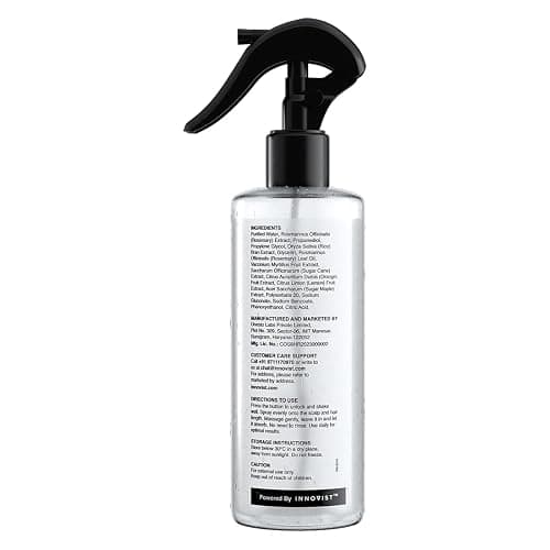 Bare Anatomy Nature x Science Rosemary Water Spray for Hair Growth & Hair Thickness with Rice Water |100% Natural Extract | Soft & Smooth Hair| Controls Hairfall| Non-Greasy & Fast Absorbing | 200 ml thumbnail 7