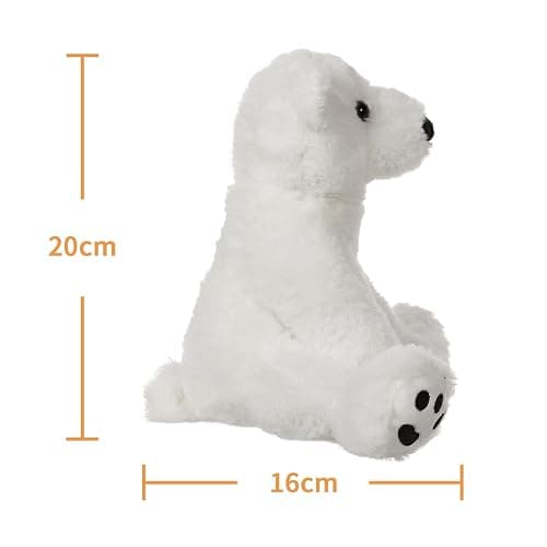 Apricot Lamb Toys Plush White Polar Bear Stuffed Animal Soft Cuddly Perfect for Child （White Polar Bear ，8 Inches - Small-8" thumbnail 8
