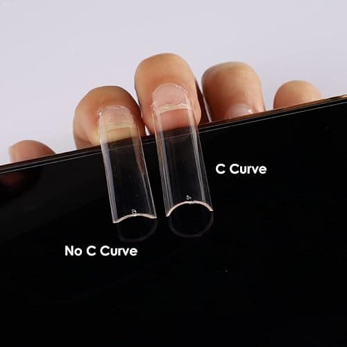 No C Curve Square Flat Nail Tips,SWETIDY 500Pcs XXL Extra Long Acrylic Clear Straight Tapered,Half Cover French Fake Nails for Nail Salon and DIY Nail Art 10 Sizes thumbnail 5