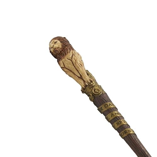 Harry Potter Gryffindor Mascot & Traits Wand - Second Edition Collectible with Lion Topper & House Inscription - 14" Replica with Premium Display Box - Ideal for Fans & Collectors - Not a Toy thumbnail 3