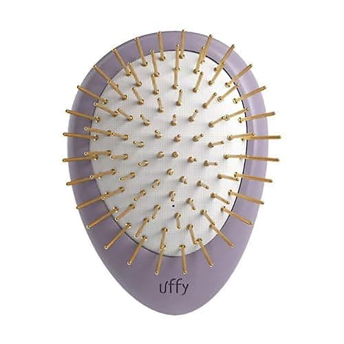 Uffy Acubrusher – 24K Gold-Plated Gua Sha Hair Brush | Ergonomic Scalp Massager for Dandruff & Hair Growth | For All Hair Types | Ideal Gift Choice in Violet Purple - Image 1