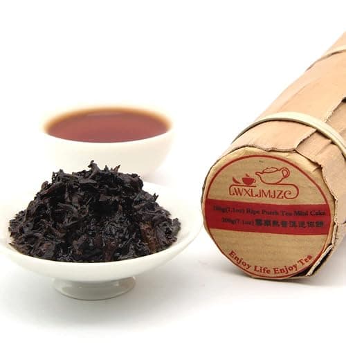 LWXLJMJZC－Ripe Puerh Tea Cake -Shu Puer－(96 Cups) Pu-erh in Bamboo Leaf Tube-Ripe Puerh Mini Cakes 200g thumbnail 4