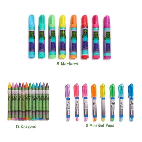 Innovative Designs Minecraft Kids Deluxe Activity Set with Carrying Tin, Coloring Sheets, Tattoos, Stickers, & Art Supplies thumbnail 6