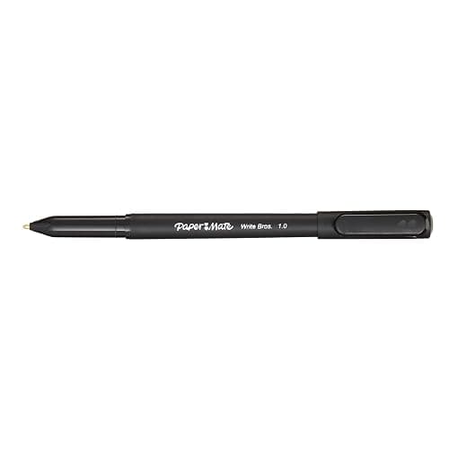 Paper Mate Ballpoint Pens, Write Bros. Black Ink Pens, Medium Point (1.0mm), 60 Count - Bulk Office Supplies thumbnail 4