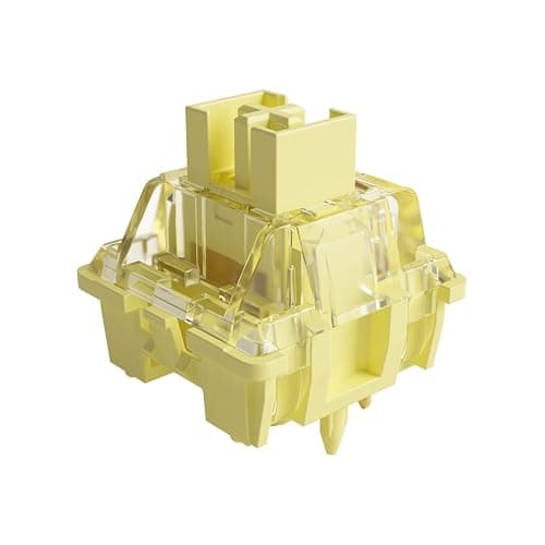 Akko V3 Cream Yellow Pro Keyboard Switch with Dustproof Stem for Mechanical Gaming Keyboard, 5-Pin 50gf Linear Switches (45pcs) - Image 1