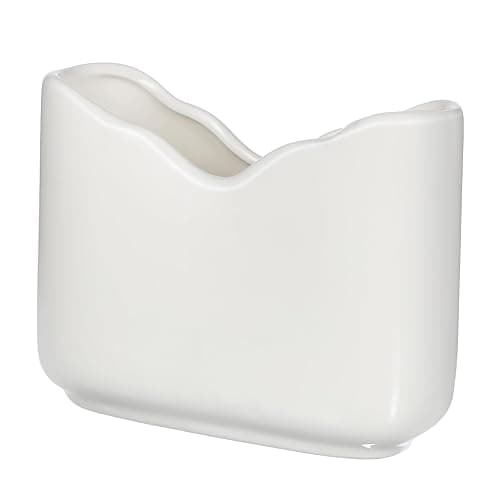 Luxshiny Elegant Napkin Holder White Porcelain Kitchen Napkin Stand Dinner Table Accessory - Image 1