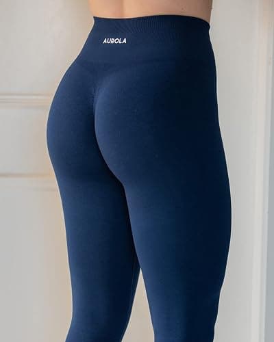 AUROLA Workout Leggings for Women Seamless Scrunch Tights Tummy Control Gym Fitness Girl Sport Active Yoga Pants thumbnail 6
