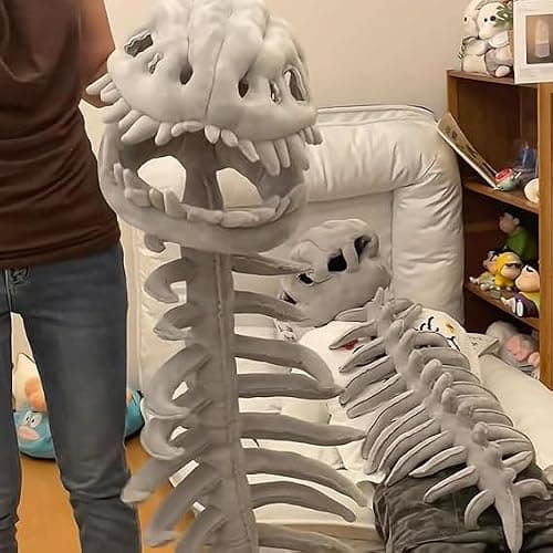 YLBUH Spinosaurus Plush Dino Outfit, Outfit Halloween Fun Dinosaur Skeleton Plush Costume with Spine Extension for Parties thumbnail 4