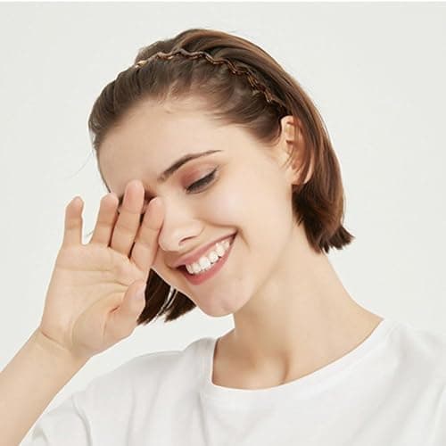 ULTIMUTE 8 PCS Fashion Effortless Plastic Headbands with Teeth Comb Black Skinny Headbands No Slip Hair Accessories Bands for Women Men Teen Girls, Leopard&Bright Black thumbnail 4
