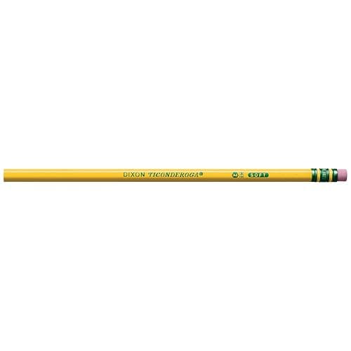 Ticonderoga Wood-Cased Pencils, Unsharpened, 2 HB Soft, Yellow, 24 Count thumbnail 3