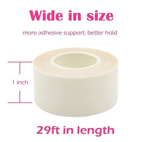 Double Sided Skin Tape, Body and Clothing Friendly Self-Adhesive Tape to Keep Fashion Dress/Fabric in Place, 1 in x 29 ft thumbnail 2