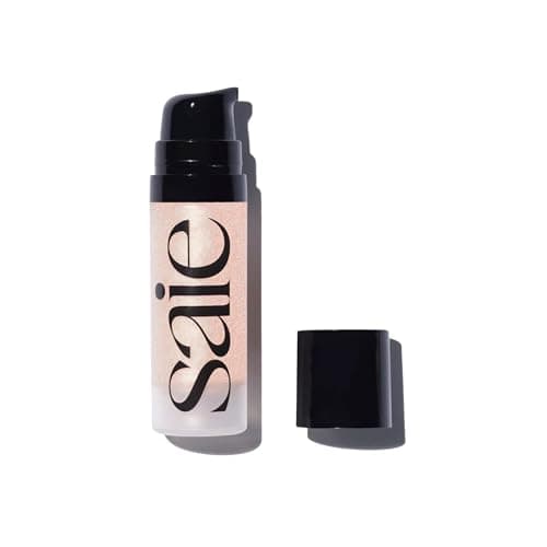 Saie Mini Glowy Super Gel Lightweight Illuminator - Luminizer + Makeup Primer for Glowing Skin - Enriched with Vitamin C + Hydrating Squalane Oil - Roseglow (0.5 oz) - Image 1
