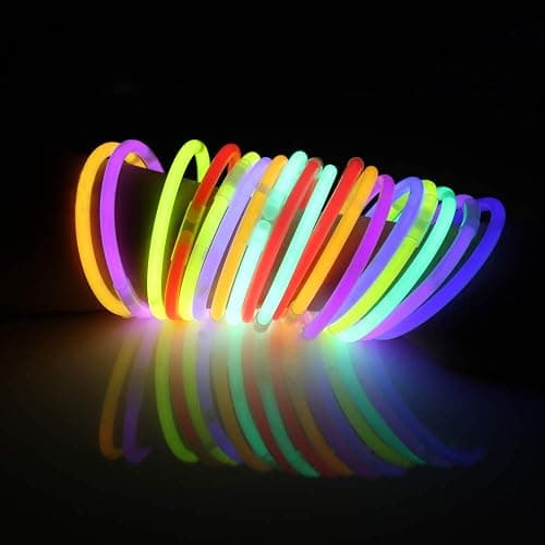 JOYIN 100 Pcs 8" Glowsticks, Bracelets Necklaces, Glow in the Dark Party Favors, Easter, Christmas, Halloween Supplies Pack, Football Party Supplies - 100 thumbnail 5