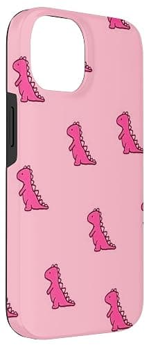 Cute Dinosaur Pink Baby Dino TRex In Pink For Women & Girls Case for iPhone 14 thumbnail 3
