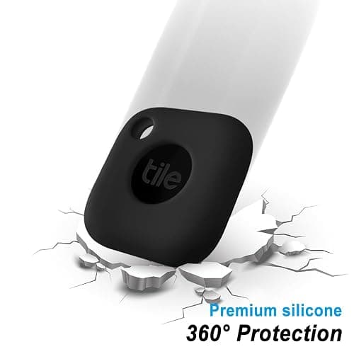 Geiomoo Silicone Case for Tile Mate 2024, Tile Mate 2022 Tracker, Soft Flexible Scratch Resistant Cover with Carabiner (Black) thumbnail 3