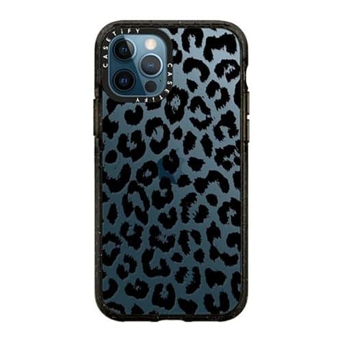 CASETiFY Impact Case for iPhone 12/ iPhone 12 Pro - Black Transparent Leopard - Clear Black - Image 1