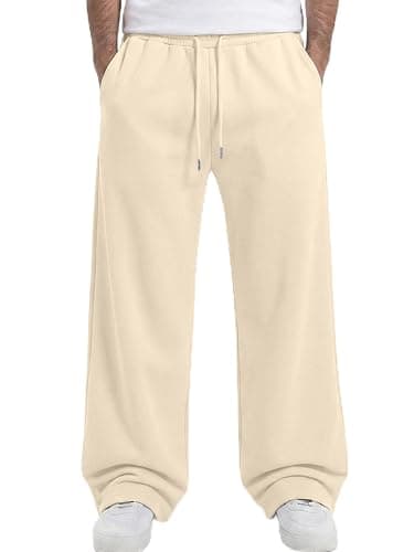 ZUGJAM Men's Baggy Sweatpants Wide Leg Lounge Sweat Pants with Pockets - Image 1