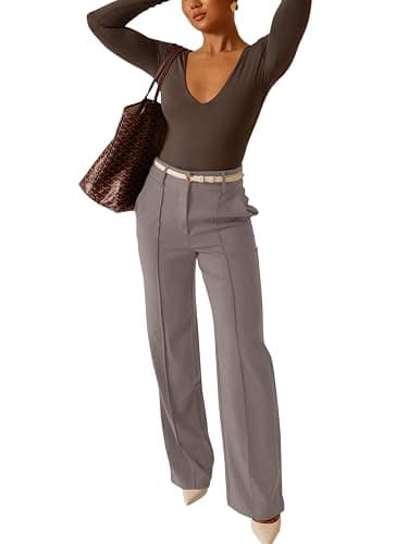 NIMIN High Waisted Work Pants for Women Wide Leg Dressy Pants Business Casual Trousers 2025 Summer Slacks with Pockets thumbnail 4