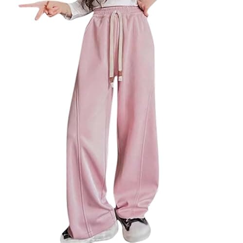 Girls Parachute Pants Baggy Wide Leg High Waisted Sweatpant with Pockets Fashion Workout Streetwear Open Bottom Joggers - Image 1