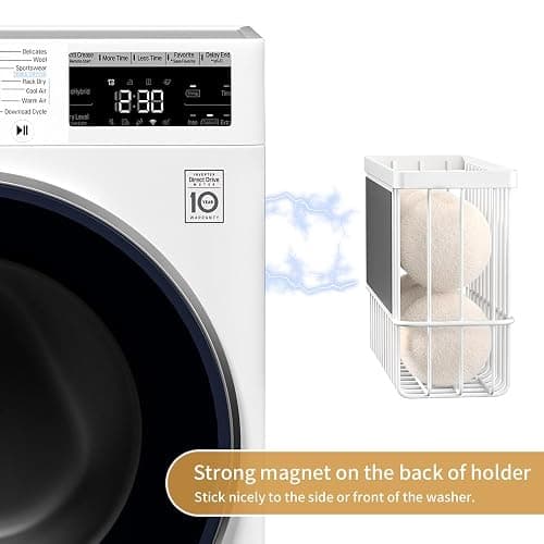 Moryimi Magnetic Dryer Ball Holder for Laundry Room Organization and Storage, Magnetic Lint Bin for Laundry Room, Iron Dryer Ball Container for Laundry Room Storage (No Balls) thumbnail 3