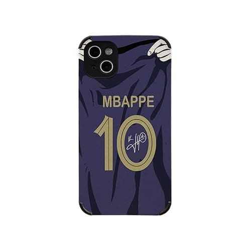 Slrioks Mbappe Jersey Phone Case Creative Soccer Case for iPhone 13 Thin Soft Imitation Leather Shockproof - Image 1