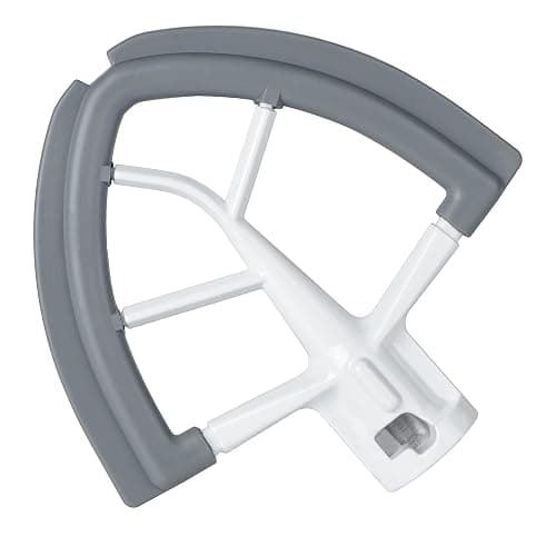 Flex Edge Beater for KitchenAid Mixer, 4.5-5 Quart Tilt-Head Flat Beater Paddle with Flexible Silicone Edges Bowl Scraper, Grey - Image 1