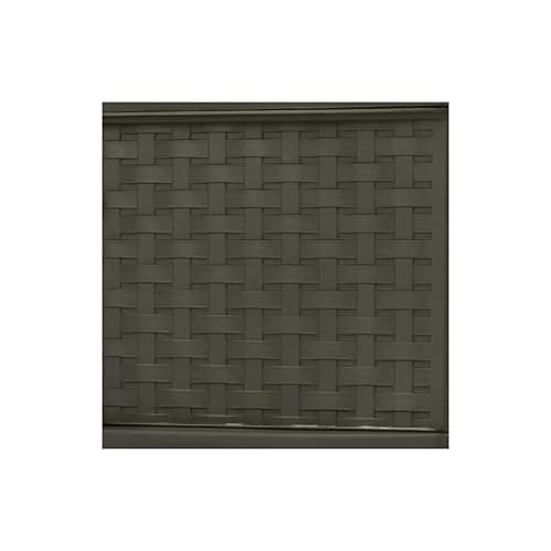 Brown 3 Drawer Wide Weave Tower - Plastic Décor Drawers with Pull Handles thumbnail 4