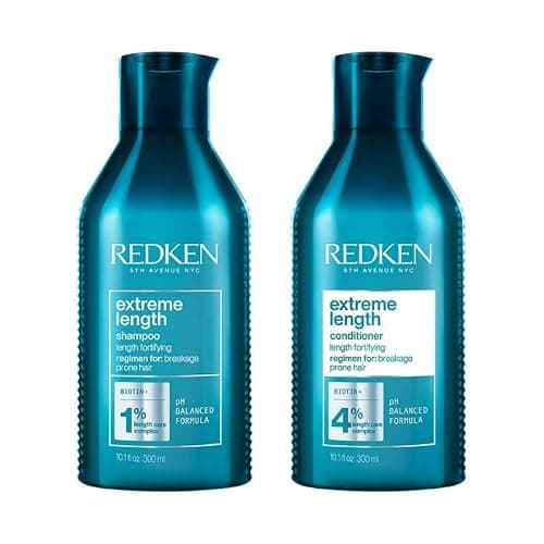 Redken Pflegeset für lange und starke Haare, Anti Haarbruch, Mit Biotin, Extreme Length 300 ml & Conditioner 300 ml - Image 1