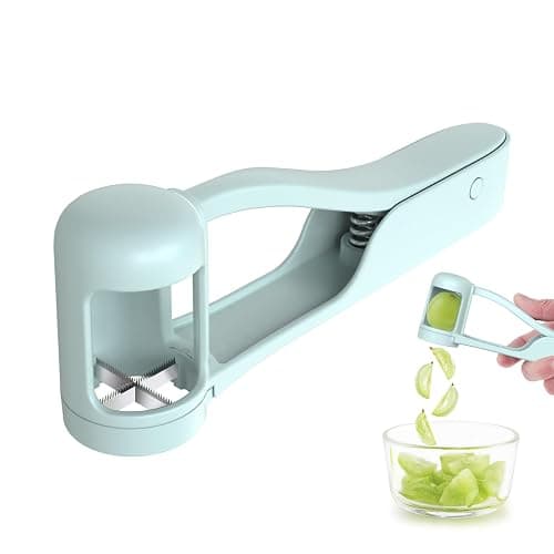 Luvan Grape Cutter for Toddlers, Grape Slicer Tool, Grape Tomato Cherry Strawberry Cutter Tools Into 4 Pieces for Vegetable Fruit Salad, Stainless Steel Quarter Grape Slicer Kitchen Gadget - Image 1