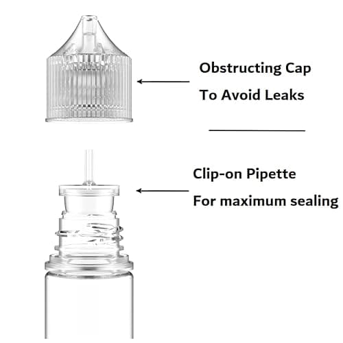 12 x 1OZ /30ML Bottles E liquid Empty Dropper Plastic Eliquid Chubby Unicorn Squeezable e-Cigarettes eCigs + 10 labels for Vaping Ink Food Grade Oil Paints 1 OZ 30 ML thumbnail 3