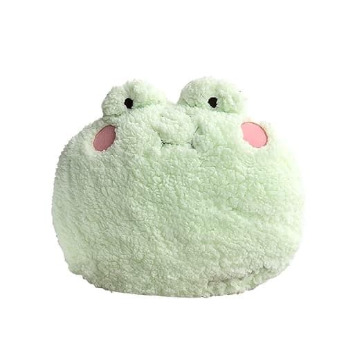 DXDE4U Frog Plush Pillow, Adorable Frog Stuffed Animal (15 * 14 inch), Home Cushion Decoration Plush Hugging Pillow Frog Toy Birthday Xmas Travel Gift for Kids Adults Girls Boys - Image 1