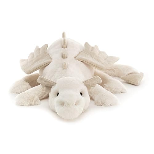 Jellycat Snow Dragon Stuffed Animal, Large 19.5 inches - Mythical Plush Toy - Classic Children's Gift - Large thumbnail 5