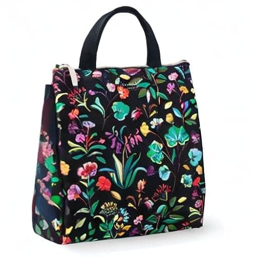 kate spade new york Insulated Lunch Tote, Autumn Floral | Cute Insulated Soft Cooler Bag, Adult Lunch Box with Silver Thermal Interior Lining and Mesh Storage Pocket thumbnail 8
