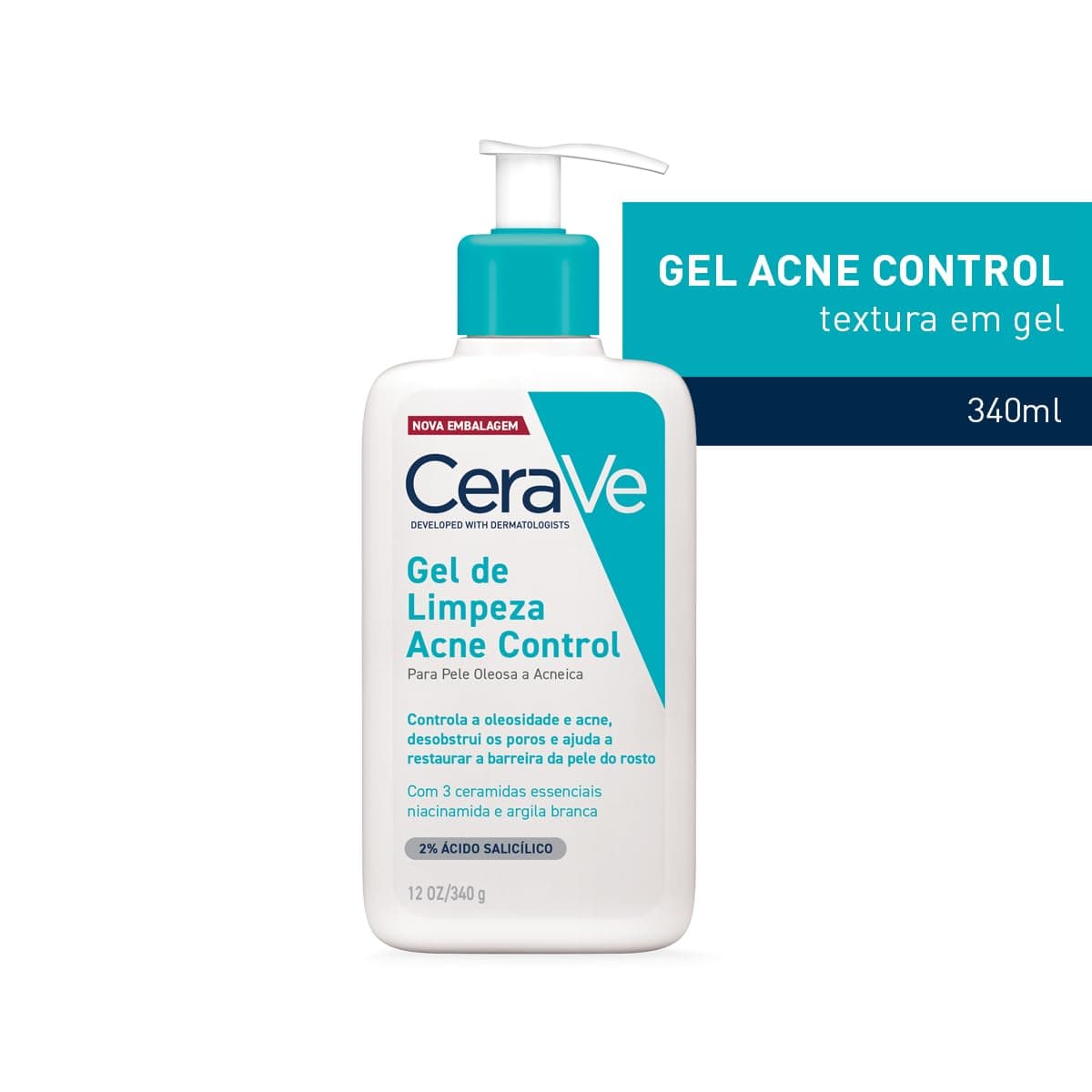 Cerave, Gel de Limpeza Acne Control com Niacinamida e Ácido Salicílico thumbnail 3