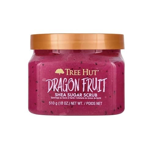 Tree Hut Dragon Fruit Shea Sugar Scrub, Exfoliating, Hydrating & Moisturizing Body Scrub with Shea Butter & Nourishing Essential Oils, Smooth & Soften Skin, 18 oz - Image 1