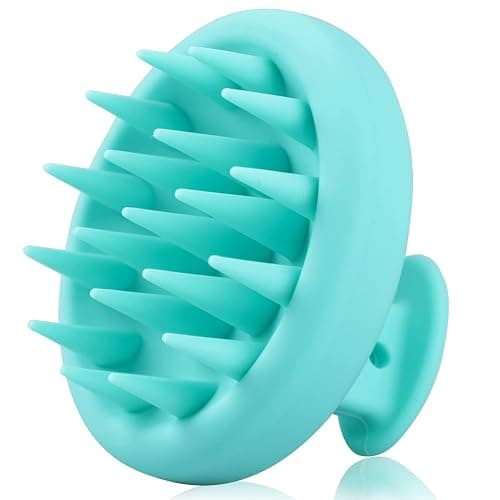 BEAUTLOHAS Silicone Scalp Massager Shampoo Brush, Shower Scrubber with Soft Bristles, Hair Growth & Dandruff Treatment, Wet/Dry Hair Massager for All Hair Types (Green) - Image 1