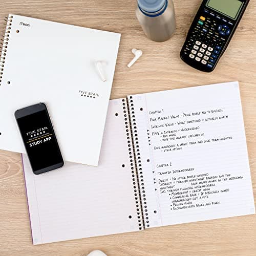 Five Star Spiral Notebook, 5-Subject, College Ruled Paper, 11 inches x 8-1/2 inches, 200 Sheets, White (72460) - White thumbnail 10
