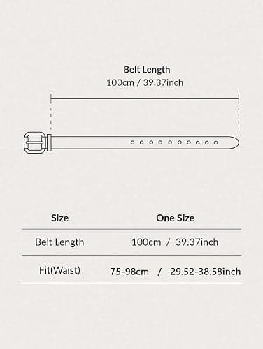 Leather Belts for Women, Set of 4 Stylish Gold Pin Buckle Belt for Jeans, Fashion Gift for Birthday Christmas Mother's Day thumbnail 5