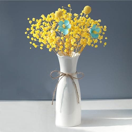 Boho Ceramic Vase with Rope, 8.2" H, Rustic Flower Vase Classic Style for Dried Flowers Fresh Flowers, Fit for Fireplace Bedroom Kitchen Living Room Centerpieces Office Desk thumbnail 4