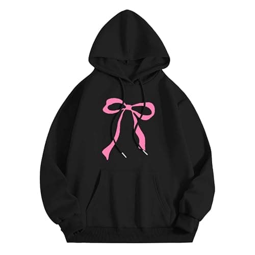 BJUTIR Sweatshirt for Women Trendy Cute Bow Hoodie Long Sleeve Preppy Casual Lightweight Hoodies Pullover thumbnail 5