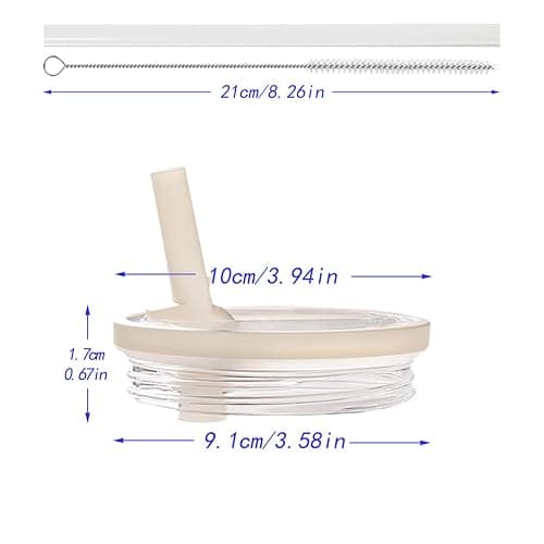 Aooiiysd 2 Pack 40 oz Tumbler Flip Straw Lid Replacement – Spill Proof & Splash Resistant Cover for Stanley Quencher – Reusable Accessories for Stanley 40 oz Cup (Blue) thumbnail 2