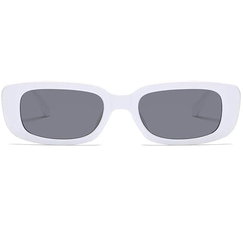 aisswzber Vintage Rectangle Sunglasses for Women Men 90s Fashion Narrow Square Frame Eyewear UV400 Protection thumbnail 8