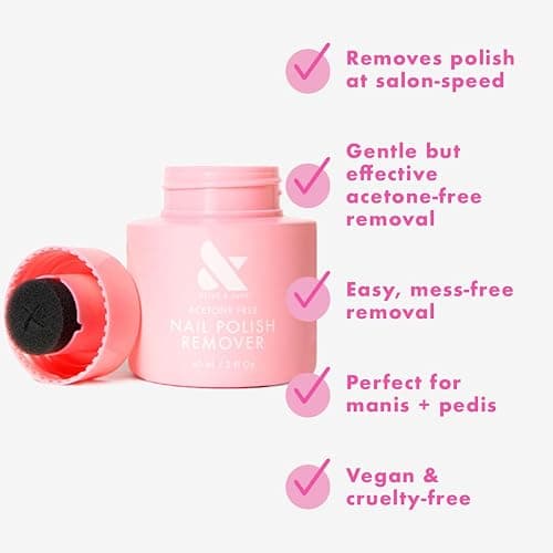 Olive & June Nail Polish Remover Pot, Acetone-Free, 70 mL | Sponge-lid pot for no-mess manicure and pedicure removal; gentle, effective, acetone-free thumbnail 4
