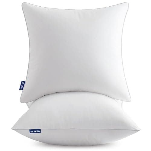 MIULEE 18x18 Pillow Inserts Pack of 2, Throw Pillow Inserts with 100% Cotton Cover, Square Decorative Pillow Inserts for Sofa Bed Couch Bench - Image 1