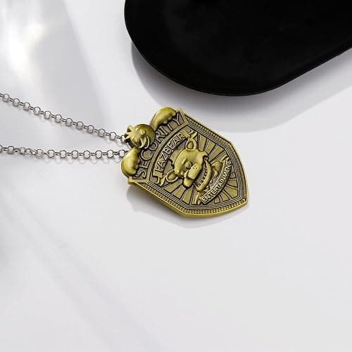 Kbtany FNAF Security Guard Badge Necklaces - Sun and Moon Friendship Pendant Chain - Gifts for Men Women Friends and Fans thumbnail 4